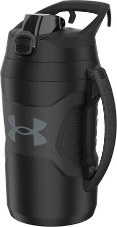 Under Armour Playmaker Sport-Krug, Insulated Water Bottle with Handle, Leak-Proof, 1.8 l, Black/Black