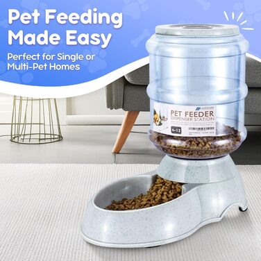Автоматичний годівник для собак та котів Flexzion Gravity Feeder, 2,7-5,4 кг, для малих та середніх порід