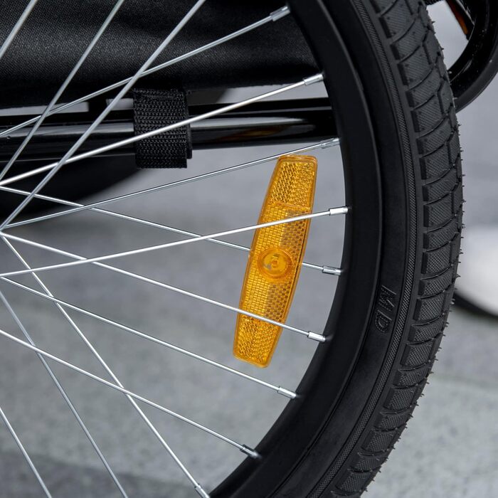 Причіп для собак PawHut, складаний велосипедний причіп для собак, чорний, 140 x 71 x 83 см