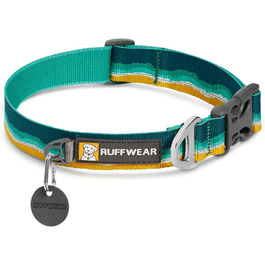 RUFFWEAR Crag Dog Collar, Reflective and Comfortable Collar for Everyday Use, Green Hills, 51–66 cm (Seafoam, 14