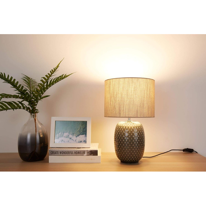 Настільна лампа Pauleen 48153 Pretty Classy з кераміки, світло-бежева, з абажуром з тканини, E27, 230V