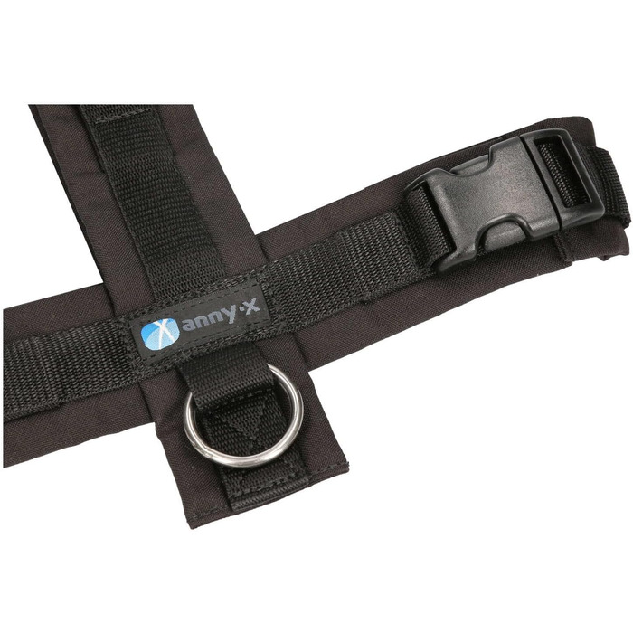 Шлейка для собак Anny-X Brustgeschirr Fun чорного кольору, розмір XL-короткий (обхват грудей 78-96 см)