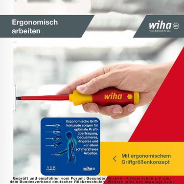 Набір викруток Wiha SoftFinish електричних 6 шт. – Плаский, Pozidriv, для електриків, ізольовані, стандарт IEC 60900, ергономічна ручка, професійний інструмент