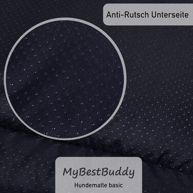 Килимок для собак сірий Basic 90x70 см L з м'якої тканини для тварин - 40°C, гіпоалергенний (100% поліестер) - подушка/ліжко для великих собак, 90 x 70 см