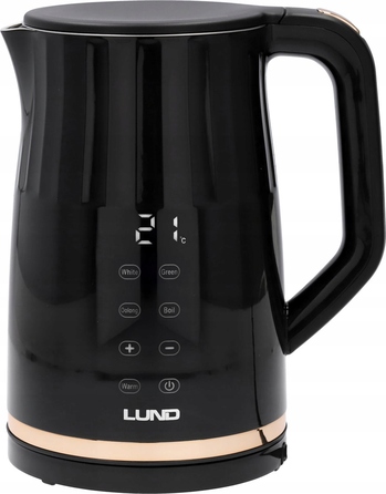Електричний чайник LUND 2200 Вт, 1,7 л, чорний, з регулюванням температури 40-100°C