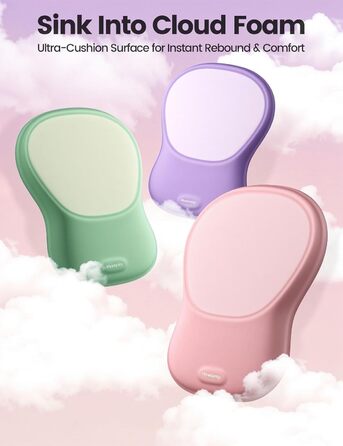 Підставка для зап'ястя Meatanty Ergonomische Handgelenkauflage – М'яка підставка з Memory Foam для клавіатури та миші, антиковзка, для офісу, дому та геймінгу (Світло-рожевий)