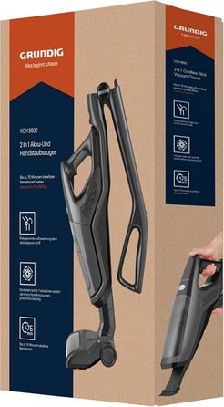 Ручний пилосос Grundig VCH 9932 2 в 1, акумуляторний, 21.6V, сірий