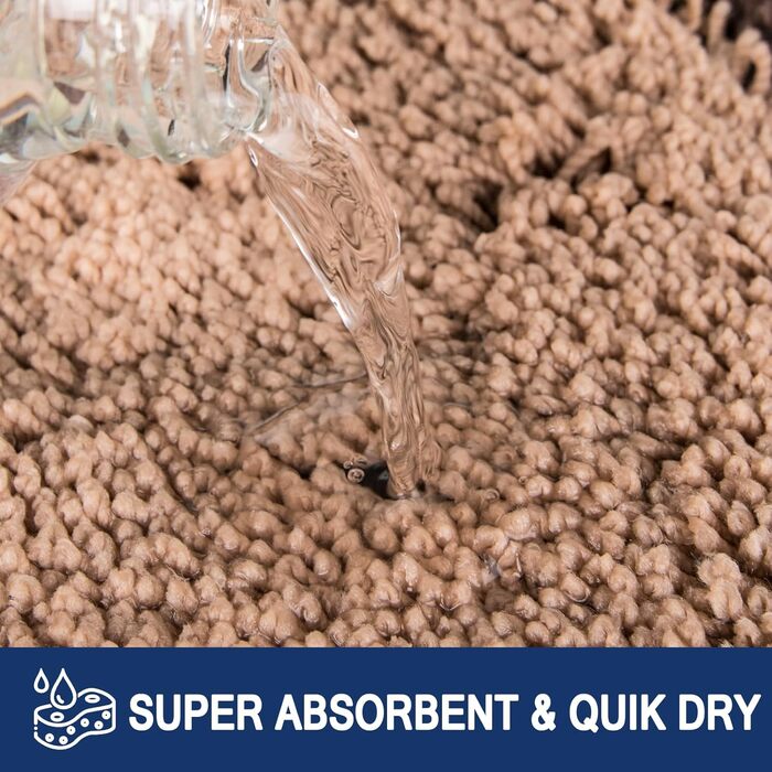 Килимок для дому FCSDETAIL 50x80 см, надлишковий, нековзкий, водонепроникний, для собак, входів, мокрих лап (Бежевий)