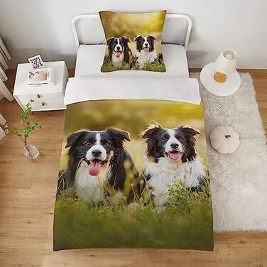 Бетwäшe для дiвчаток HOM Einhorn 135x200 - Рожева лiжка з райдугою, 2 шт. (пiдпiльнiк 80x80cm)