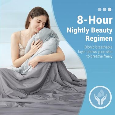 Охолоджуюча літня ковдра Elegear з технологією Arc-Chill 3.0 та Q-MAX > 0.5, 150x200 см (сіра) / 200x220 см - гіпоалергенна ковдра для кращого сну
