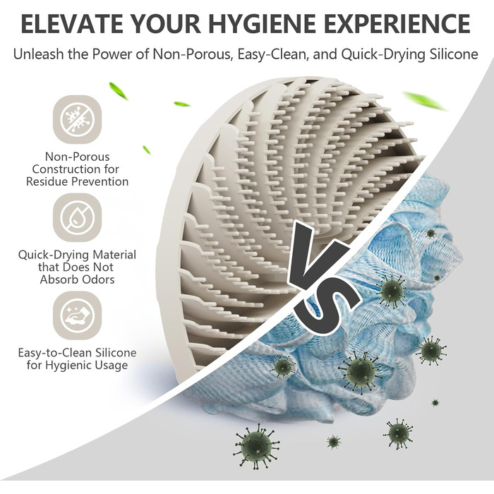 Силіконова мочалка для тіла Beautail, м'який скраб для чутливої шкіри, душова щітка, 1 шт. зірка