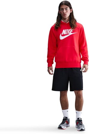 Чоловіче худі Nike Sportswear Club Fleece BV2654 червоного кольору (University Red), розмір XL