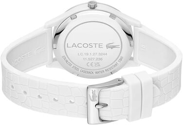 Жіночий годинник Lacoste Crocodille з силіконовим ремінцем (білий) - Аналоговий кварцовий