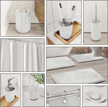 Комплексний набір аксесуарів для ванної кімнати Clara Clark: 25 предметів, салатовий колір, органайзер для душу, шторка для душу, щітка для унітазу, сміттєвий бак, килимок для ванної кімнати