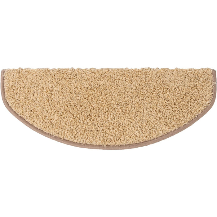 Набір килимків на сходи Floordirekt Barcelona (15 шт.) - міцні, легкі у догляді, бежеві, напівкруглі (65 x 23,5 см)