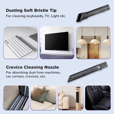 Набір аксесуарів SOBEAU для пилососів Dyson V7, V8, V10, V11, V15: 7 в 1, замінні насадки