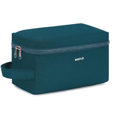 Чоловіча дорожня косметичка ECOHUB, водонепроникна, з відділенням для сухого та мокрого одягу, зелена (L)