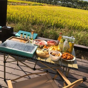 Disposable Grill, Portable Charcoal Grill, Grill Set for Indoors and Outdoors, Lightweight, Ready to Use, for BBQ, Picnic, Camping, Deck