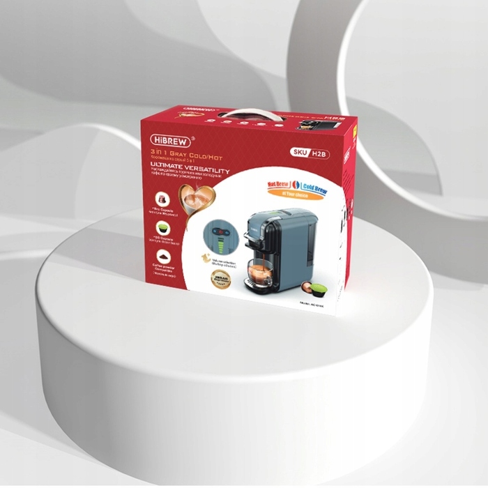 Капсульна кавомашина HiBREW H2B-GR, 20 бар, сіра