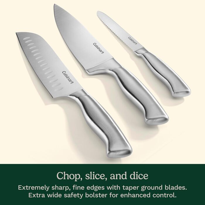 Cuisinart 15-Piece Stainless Steel Hollow Handle Knife Block Set