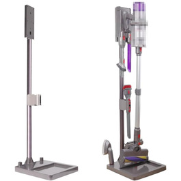 Підставка для пилососа Dyson V15, V12, V11, V10, V8, V7 – стабільна підставка з алюмінію, без свердління, сірий колір