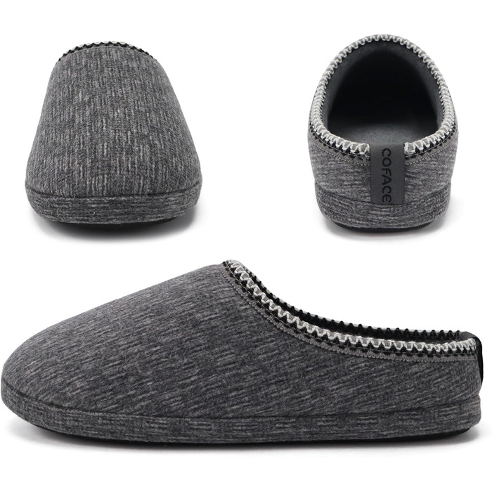 Чоловічі пантолетки COFACE з м'якою піною Memory Foam - зручні домашні тапочки для дому та вулиці (Сірий, 45 EU)
