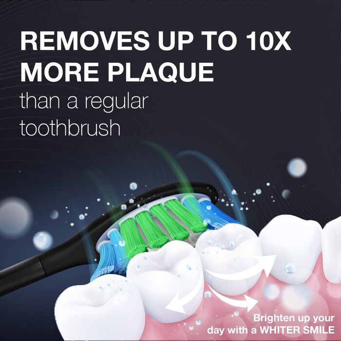 Електрична зубна щітка Wagner Stern VibroWave Plus: Звукова, з вібрацією та 4 насадками, водонепроникна IPX7, блакитна