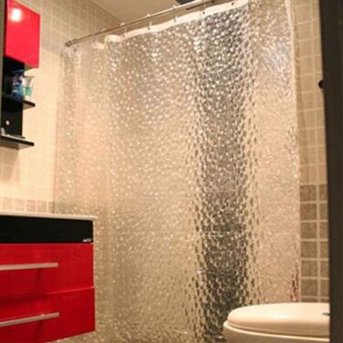 New Shower Curtain, Eva, thick, transparent, waterproof, mildew-resistant, bathroom curtain – 180 x 200 cm