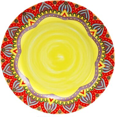 Сервіз Elama Tafelservice з кераміки, керамічний, з малюнком Мандала, багатокольоровий, круглий, зелений, 16 предметів, блакитний