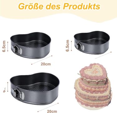 Набір для випічки Sadodo: форми для тортів, кексів, коржів (20/22/24/26 см) + кондитерський мішок з насадками. Антипригарне покриття, знімне дно