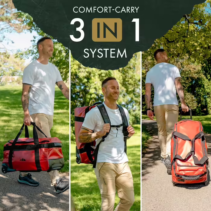 BEN NEVIS ORIGINAL 80L Travel Bag with Wheels – XXL Foldable Travel & Sports Bag, Water-Repellent, Robust & Space-Saving