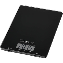 Кухонні ваги Clatronic KW 3626: скло, до 5000 г, тара, LCD-дисплей