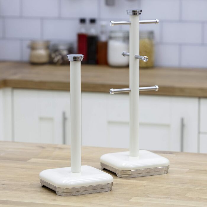 Swan SWKA1030CN Retro Cake Stand for 6 Cups, Weighted Base, Cream (Honey)