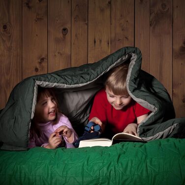 Літній спальний мішок - компактний, легкий, для кемпінгу, відпочинку на природі, дорослих, піших прогулянок, відпочинку в приміщенні, зелений