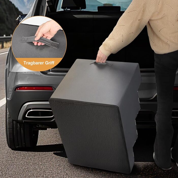 Сходинка для домашніх тварин Pawk: 5 сходинок, високощільний пінопласт, знімний чохол, для собак та котів, 45 x 56 x 75 см