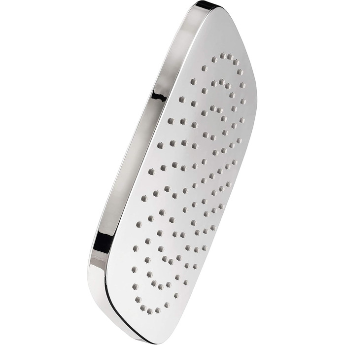 aquaSu® Overhead Shower Offertio with 1 Spray Pattern | Square | Chrome | 50 x 50 cm Spray Plate | with Ball Joint | Anti-limescale Nozzles | Standard Thread: 1/2 | Wellness Rain Shower | 72278 0 (Oliva - 25 cm)