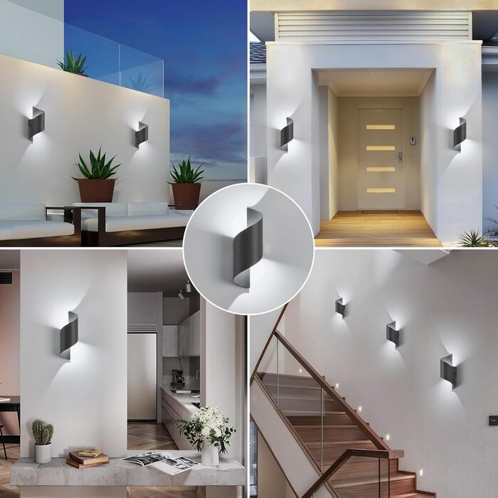 LED вуличний світильник на стіну, 10W, IP65, 3000K, теплий білий, сучасний, для саду, вітальні, спальні