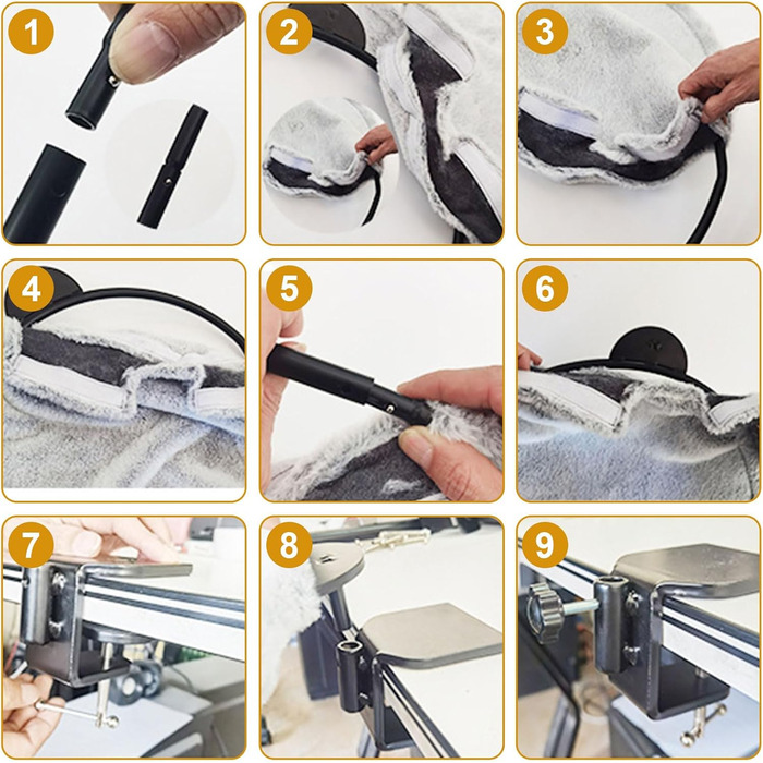 Кігтеточка-ліжко для кота на стіл, 360° обертання та регулювання висоти, знімне ліжко-лежанка, м'яка гамак для дому/офісу (Білий)