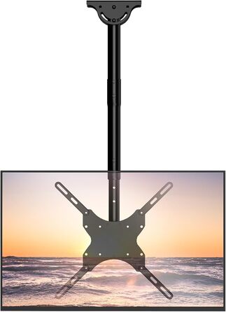 WALI Adjustable TV Wall Mount for LED, LCD, OLED, Plasma Screens - 66-165cm (26-65 inch), Up to 50kg, VESA 400x400mm, Black