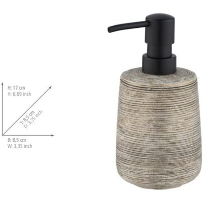 Дозатор для мила WENKO Fedio, керамічний, золотий, ручної роботи, 400 мл