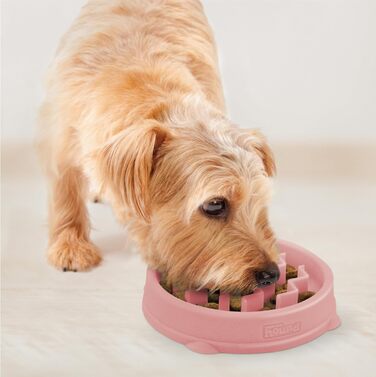 Миска для собак Outward Hound Fun Feeder, велика, рожева - уповільнює харчування, запобігає здуттям, нековзна миска для води та корму