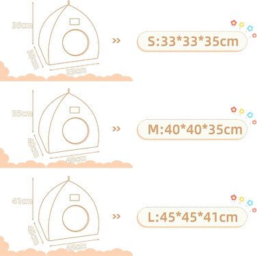 Кішка-будиночок для дому: затишне ліжко-печера для котів з м'яким знімним подушкою, 40x40x35 см, темно-синій