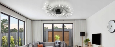 Сучасна LED-люстра GOECO, чорна, 100 см, 3150 лм, 28 Вт