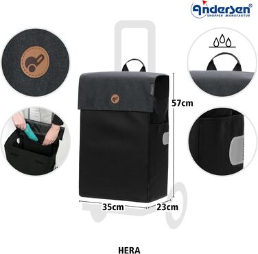 Сумка-візок для покупок ANDERSEN Scala Shopper Hera, чорна