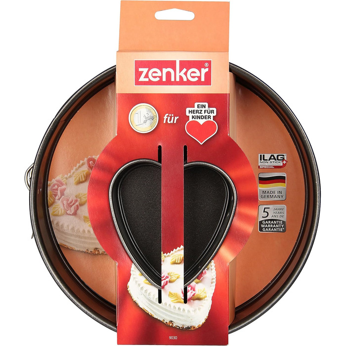 Набір форм для випічки Zenker, Ø 26 см, з плоскою основою та формою для серця, для класичних та смачних тортів, акція 