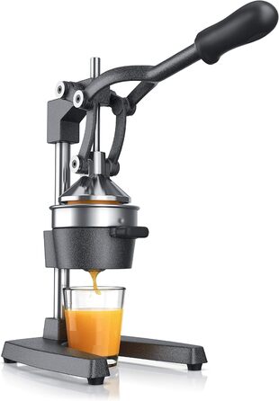 Arendo Manual Citrus Juicer - Stainless Steel Lever Press for Oranges, Grapefruits & Citrus Fruits - Heavy Duty