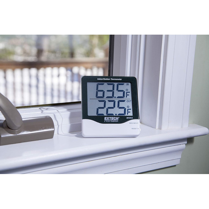 Extech Large-Digit Indoor/Outdoor Thermometer, 1 Piece, 401014
