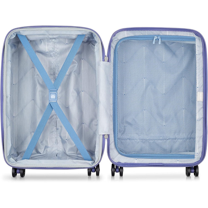 Чемодан DELSEY PARIS Comete 3.0, 20 дюймів, лавандовий, жорсткий, розширюваний, з колесами
