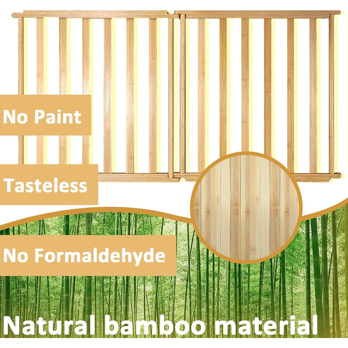 Захист для домашніх тварин з бамбука: сітка/загородження для собак та котів (2 панелі)