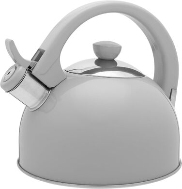 Чайник електричний з нержавіючої сталі Galicja Molly, 1.7л, зелений (сірий), для плити/індукції